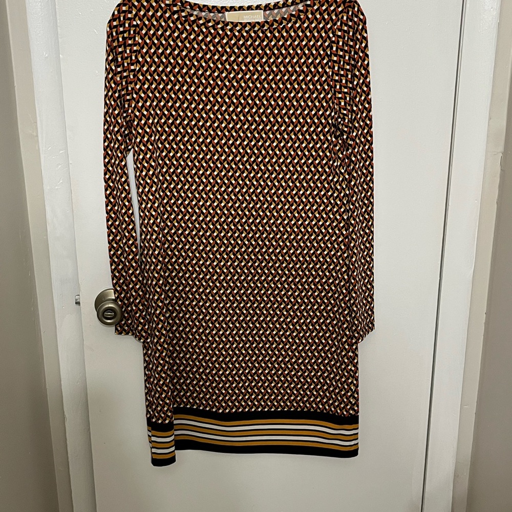 Michael Kors Multicolor Long Sleeve Dress
